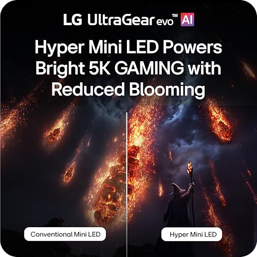 Image of LG 27GM950B-B 27-inch Ultragear evo 5K (5120 x 2880) IPS Mini-LED Gaming Monitor, 165Hz, 1ms, NVIDIA G-Sync, AMD FreeSync Premium, DisplayHDR1000, HDMI, DP, USB-C, Tilt /Height /Swivel /Pivot Stand