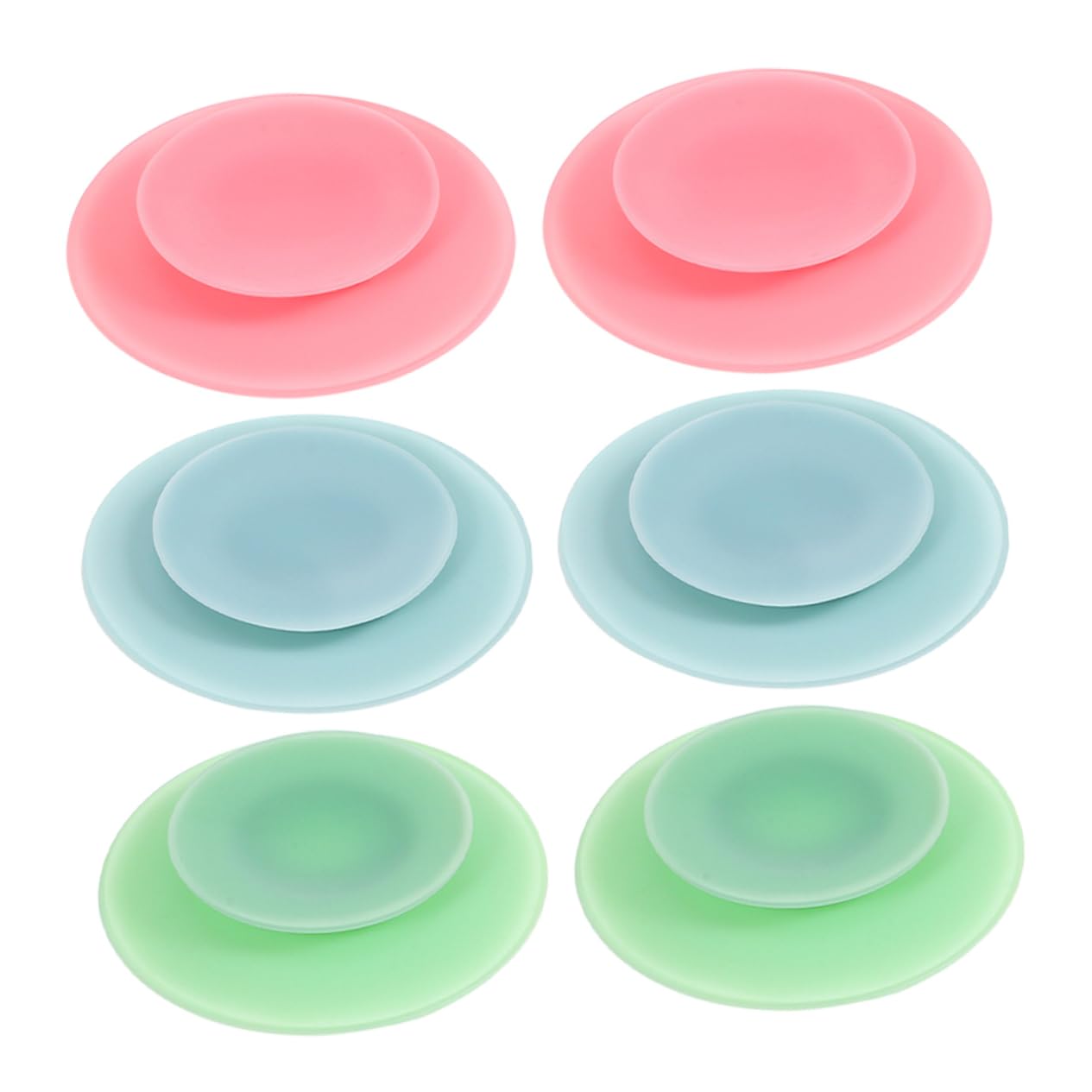 HEMOTON Double Sided Silicone Suction Pads for Plates and Bowls Slip Design for Tableware Strong Grip for Home and Travel Safe Food Grade Silicone