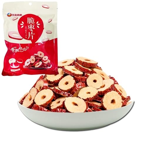 生友商事 脆棗片 チップス サクサクなつめ 紅棗 ナツメ 120g 種抜きナツメ ナツメ 紅棗 干棗 なつめ 赤棗 棗 乾燥なつめ ナツメ ギフトドライナツメ お土産に最適 中華食材 脆?片 脆? ?片 ?? 大? 无核? (2点)