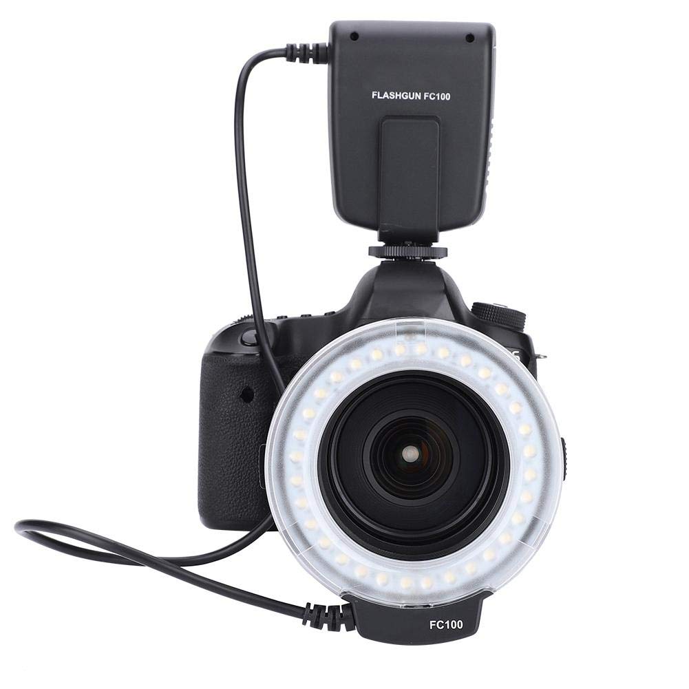Huakii LED Ring Flash Light, Portable Universal Video Camera Fill Light Kit Photography Accessor