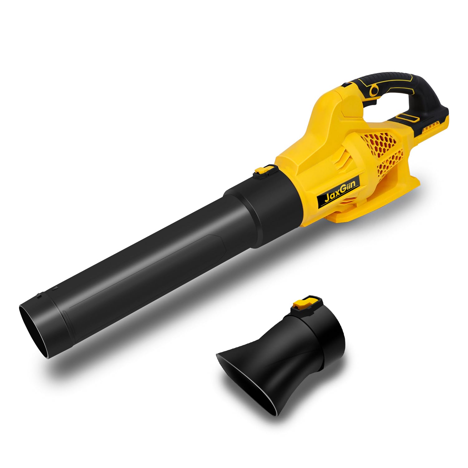 500-CFM 160-MPH Cordless Leaf Blower for Dewalt 20V Battery, Brushless Motor Electric Leaf Blower Cordless with Six Speed Modes, Button Lock and Two Nozzles(Tool Only)