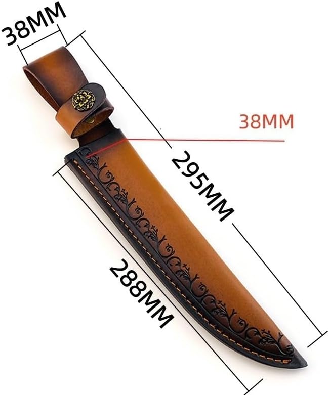 1PC Leather Knife Sheath for Belt with Snap Closure Fits for Home, Kitchen, Outdoor