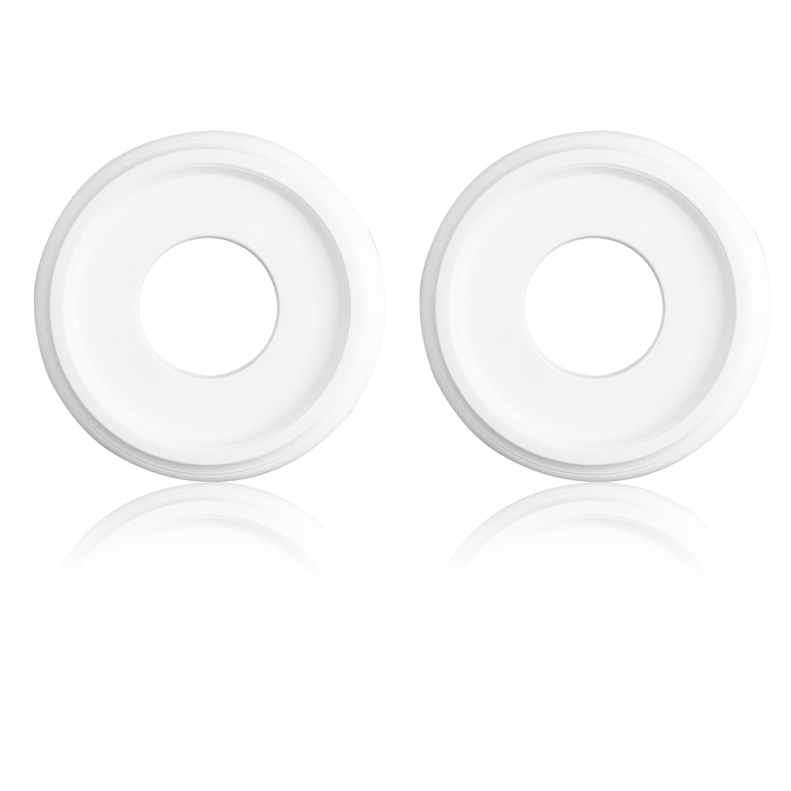 INCREWAY 2Pcs Lighting PU Ceiling Medallion Ceiling Cover Plate Ceiling Fan Medallion Home for Light Fixtures Ceiling Light Trim, 10 Inch OD x 3.8 Inch ID — image 1