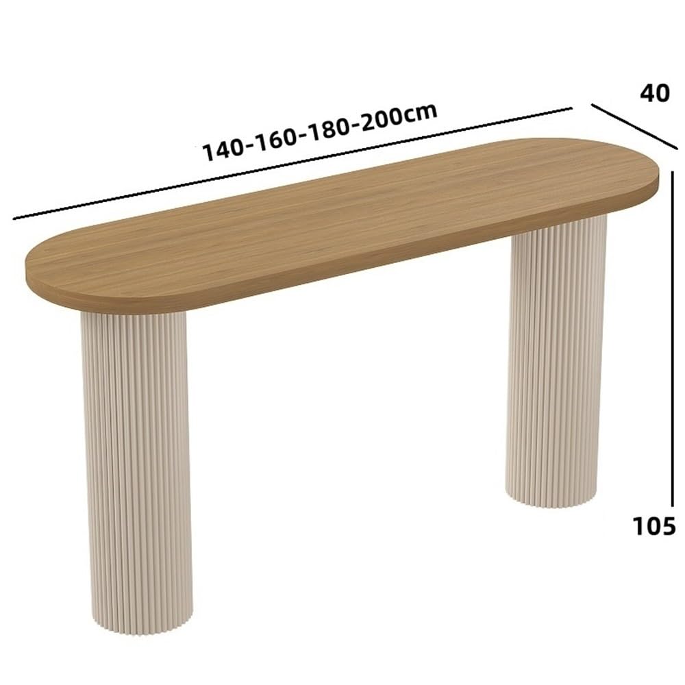 Table de Bar Table de Bar en pin, Hauteur comptoir, for Cuisine, pub, Salle à Manger, avec Pieds Robustes(200 * 40 * 105cm)