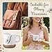 Imagen de Hestya Regalos con Letras para Mujer Bolso Tote con Inicial Bolsa de Maquillaje Taza de Café Llavero Cinta de Encaje Tarjeta Regalos de Cumpleaños para Ella Esposa Mamá Amiga Damas de Honor