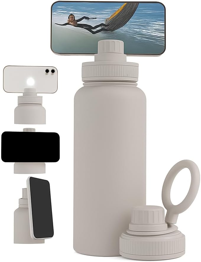 Premium Insulated Stainless Steel Water Bottle – 32 oz Leak-Proof, BPA-Free, Double-Wall Vacuum – Reusable Sports & Gym Bottle` (Black)