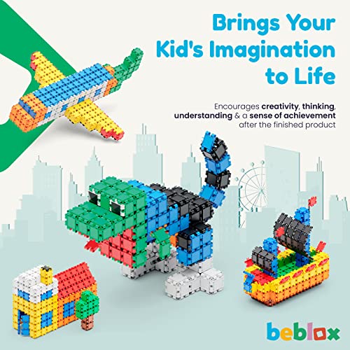 Beblox Building Toys For Kids 500-Piece Set - Building Blocks Stem Toys With Accessories - Interlocking Connect Building Sets - Learning & Educational Toys For Boys & Girls Age 4-8 5 6 7 8-12 Year Old #TOP4