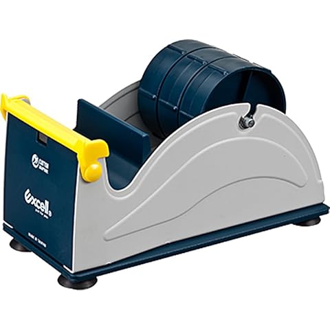 excell EX-17/3IN JVCC EX-17 Steel Desk Top Tape Dispenser: 3" wide, Blue/Grey Cover