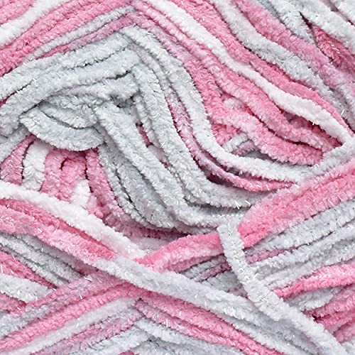Image of Vard hman Thick Chunky Wool, Blanket Pink Grey WL 200 gm Best Used with Knitting Needles, Crochet Needles Wool Yarn for Knitting. by Vardhma GA