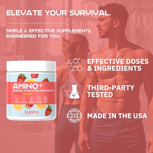 Image of Essential Amino Acids Supplement & Sugar Free Electrolytes Powder - Keto EAA + BCAA Amino Energy Powder - BCAA Electrolyte Hydration Powder Drink for Post Workout Recovery & Muscle Support 30 Servings
