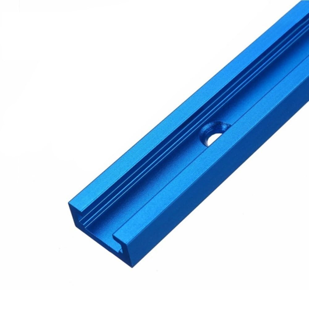 Gonchenjiu Blue Aluminum T-Slot Bar Woodworking T-Slot Slide Track Silvery/Red/, 300-500Mm Length Aluminium Miter T Jig 1Pc(,400Mm)