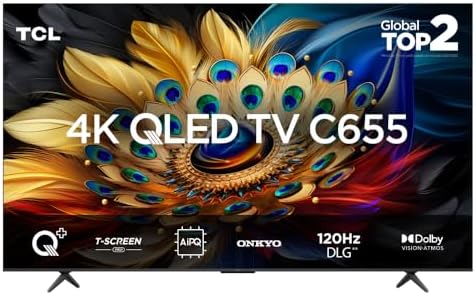 TCL QLED SMART TV 50” C655 4K UHD GOOGLE TV DOLBY VISION ATMOS