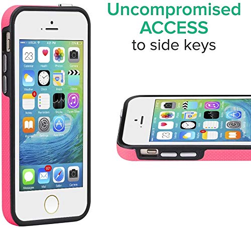 Cellever Compatible With Iphone 5/5S/Se (2016 Edition) Case, Dual Guard Protective Shock-Absorbing Scratch-Resistant Rugged Drop Protection Cover Designed For Iphone 5/5S/Se 2016 (Pink) #TOP3