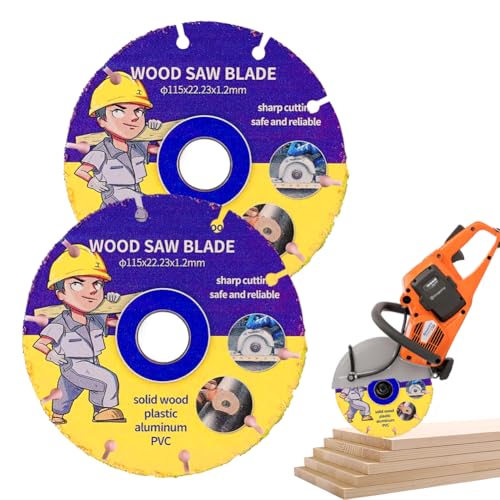 Discos de corte Piashow de 115 mm, 2 unidades, carburo de tungsteno, para madera, plástico, placas de yeso, amoladora angular