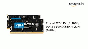 Amazon.in: Buy Crucial 32GB Kit (2x16GB) DDR5-5600 SODIMM