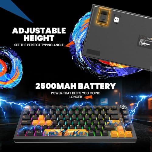 Image of Cosmic Byte Phantom TKL Tri- Mode 2.4GHz + Bluetooth + Wired 5-PIN Hot Swap Mechanical Keyboard | PBT Keycaps | 5-Layer Gasket Mount | Pre-Lubed Outemu Red Switches | RGB | Software (Black)