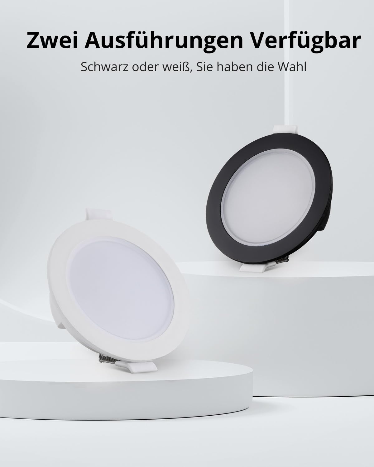 Gr4tec LED Einbaustrahler 230V IP65, 10er-Set 5W LED Spots Flach Neutralweiß 4000K 400LM, Deckenspots 68-80mm Loch, Spots Deckenleuchte Einbauleuchten Weiß für Badezimmer Küche Wohnzimmer