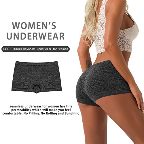 Women’s Boyshort Underwear Seamless Boxer Panties Stretch Shorts Panty Breathable No Show Boxer Briefs For Ladies 5 Pack #TOP4
