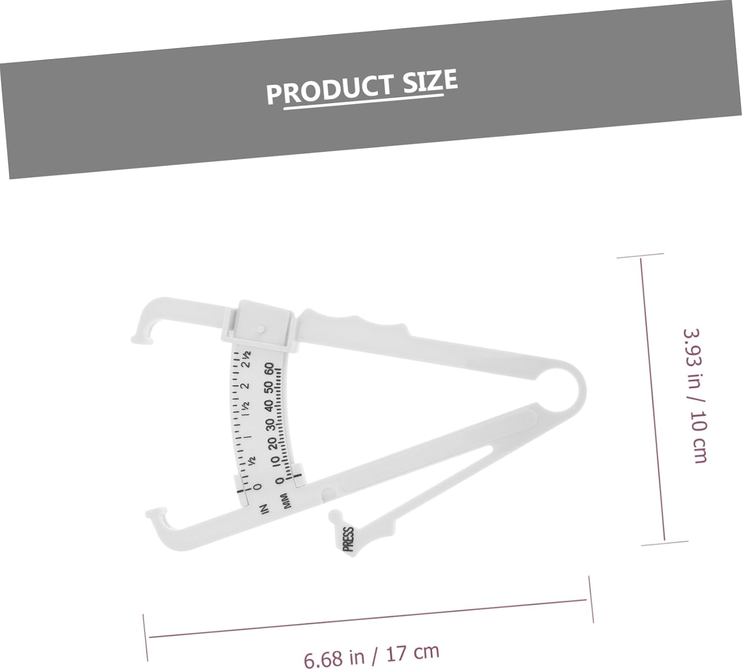 Mobestech 2sets Measuring Tape Skinfold Caliper Handheld Fat Measurer Universal Fat Measurement Device 2pcs*2