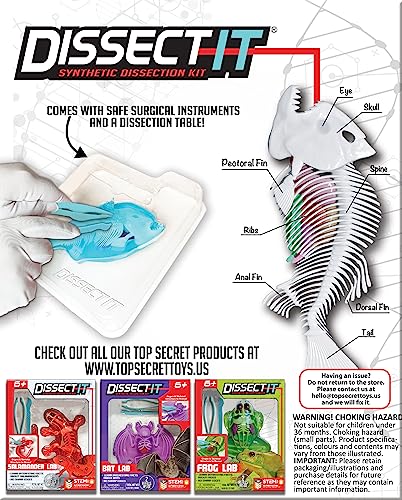Dissect-It Simulated Synthetic Lab Dissection Toy, Stem Projects For Kids Ages 6+, Animal Science, Biology, Anatomy Home Learning Kit, Great For Young Scientists! - Piranha #TOP4