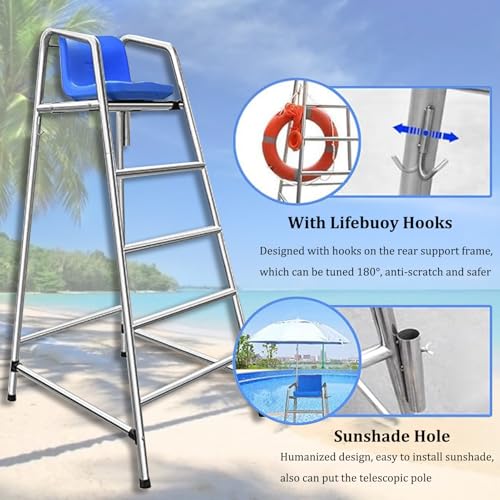 Silla para Salvavidas de Acero Inoxidable 120 cm miniatura 5
