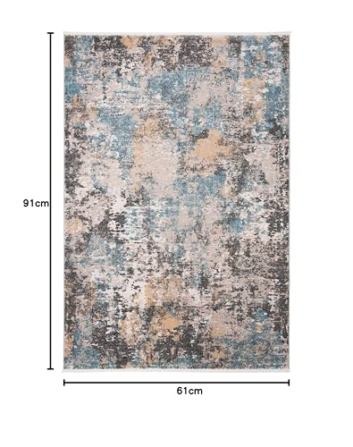 Safavieh Contemporary Indoor Woven Accent Area Rug, Shivan Collection, SHV772, in Grey/Blue - Image 2