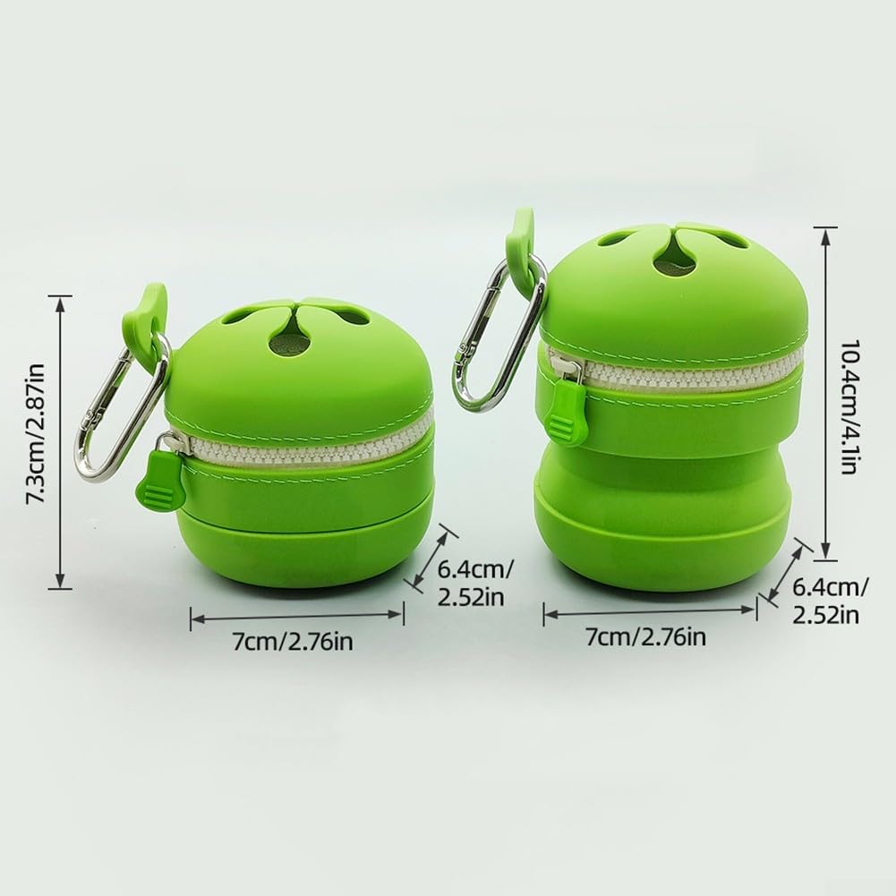 Yuanpgky Boîte de rangement pour accessoires de pêche à la mouche, organiseur pliable en silicone pour leurres, appâts, lignes et équipements, étanche, réutilisable, avec crochet de ceinture, vert