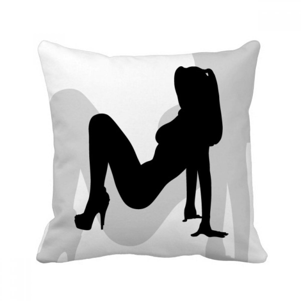 Coussin carré hot belle femme motif multicolore 40 x 40 cm avec finitions soignées pour canapé