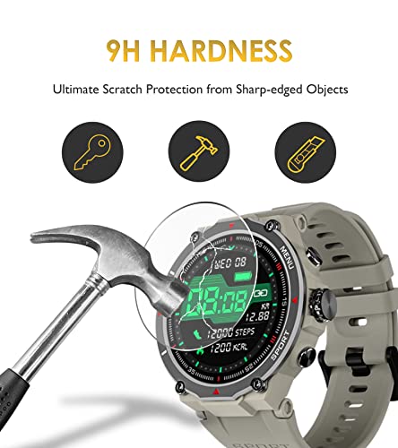 Image of Spartan Shield [2 Pack Screen Guard For Noisefit Force Smartwatch (1.32 inch) || Anti Scratch || 9H Unbreakable Strength || Ultra Clear || Screen Protector For Noise Force [Not Tempered Glass]