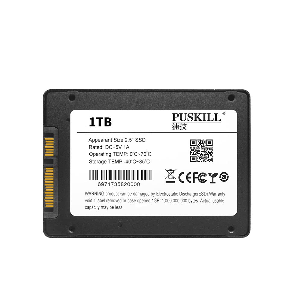 puskill SSD 1TB SATA pc パーツ ssd ストレージ 容量 SSD 1TB PUSKILL 1TB SATA III 6GB/S Interno Disco Rígido Unidade De