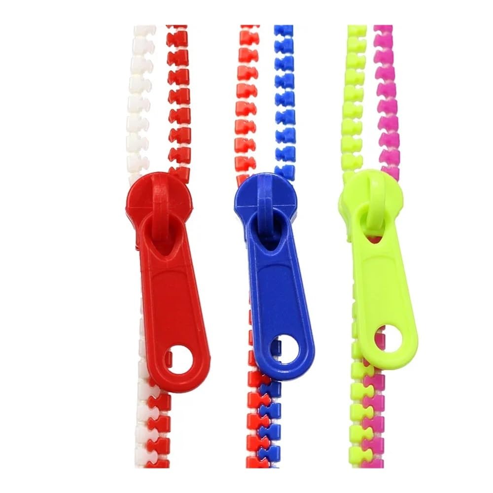 Lot de 100 bracelets d'amitié pour enfants avec fermeture éclair de 19,1 cm, jouets sensoriels aux couleurs fluo, cadeaux de fête d'anniversaire pour enfants (vert herbe, rose rouge)