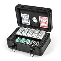 Amazon | ポーカーセット 11gチップ200枚+数字貼紙付き+シルバーケース