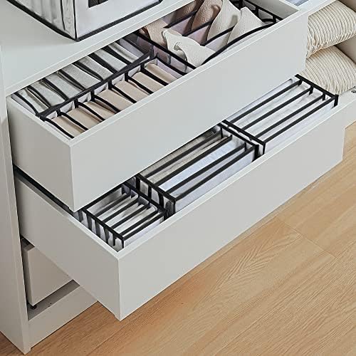 Closet Organizers and Storage, 12 Grids T-Shirt Organizer for Closet, Wardrobe Garments Organizer, Garments Organizer Jean Organizer for Closet, Garments Storage Organizer for Pants, Shirts(3 Pcs,Black) 6