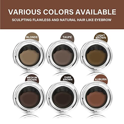 Eyebrow Stamp Stencil Kit (Dark Brown) Eyebro Pencil, Long-lasting Pomade Brow Definer, 24pc Eyebrow Stencils Thick and Thin, 2 Dual Ended Brush and Sponge Applicator for Natural & Perfect Make-up. - Thumbnail 5