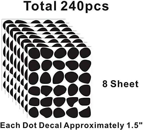 240 pcs Black Irregular Dots Wall Decal Minimalist Geometric Decal for Kids Baby Bedroom Classroom Play Room Decoration DIY Vinyl Dots Sticker