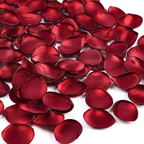 Der Rose 300pcs Artificial Flowers Silk Fake Red Rose Petals Flower Girl Scatter Pedals for Aisle Centerpieces Table Confetti Party Favors Home Wedding Decorations Red 1