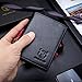 BULLCAPTAIN Large Capacity Genuine Leather Bifold Wallet/Credit Card Holder for Men with 15 Card Slots QB-027 (Black)