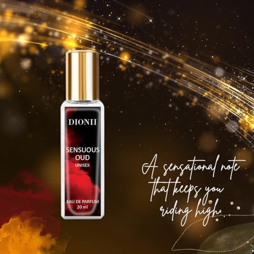 Image of Dionii SENSOUS OUD Unisex Eau De Parfum Perfume | Long Lasting Wood Fragrance With Saffron & Sandalwood, 20 ML