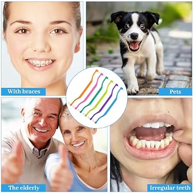 6 Pieces 2-in-1 Toothbrush with Interdental and Wisdom Teeth Brush Heads for Comprehensive Oral Care, Soft Single Interdental Brushes Between Teeth Wisdom Toothbrush for Braces