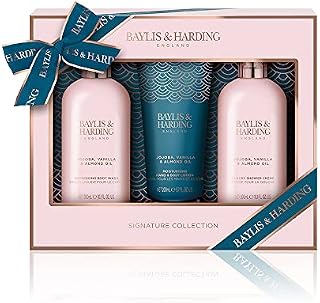 Baylis & Harding Jojoba, Vanilla & Almond Oil Signature Collection Luxury Bathing Essentials Gift Set - Vegan Friendly
