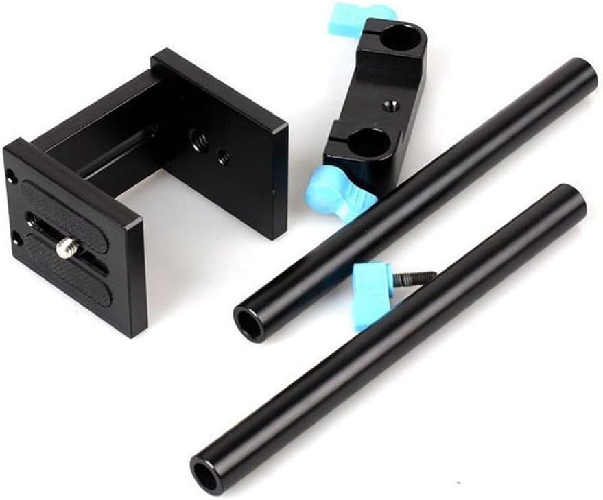 Aluminum 15mm Rail Rod Support System Baseplate Base Plate Mount for DSLR Follow Focus Rig 5D2 5D3