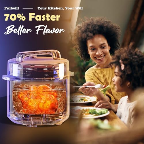 Image of Fullwill 6QT Electric Pressure Cooker, 9-in-1 Multi-Use Programmable Pressure Cooker with Slow Cook, Rice Cook, Steamer, Saute, Yogurt Maker, Food Warmer, 12+ Safety Features & Ceramic Non-Stick Pot
