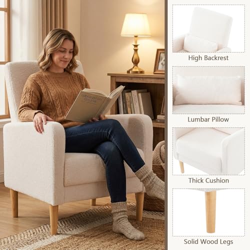 Sillón Plegable Tela Beige miniatura 5