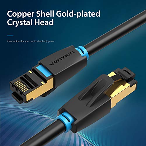 Vention Cat8 SSTP kabel krosowy Ethernet, długość 15 m, czarny