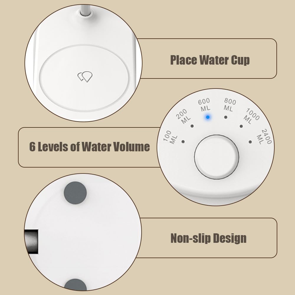 Distributeur d'eau de Bureau,Mini Pompe À Bouteille d'eau de Comptoir À 6 Vitesses avec Affichage LED Bleu,Chargement USB pour Maison,Bureau,Voyages en Plein Air,Camping