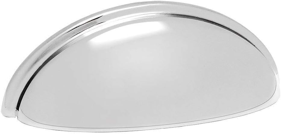 Black Friday - 40% OFF 25 Pack - Cosmas 783CH Polished Chrome Cabinet Hardware Bin Cup Drawer Handle Pull - 3 Hole Centers