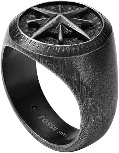 Fossil Homme Chevalière Meaningful Motifs en acier inoxydable : Amazon.fr:  Bijoux