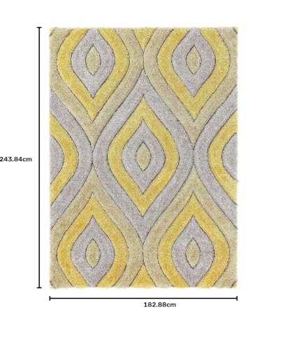Image of Carpet for Hall | Carpet for Living Room |6X8 FEET Rugs for Bedroom | Carpet | Rug for Living Room | Carpet & Rugs for Home Decor | Carpet for Bedroom Floor (Multi NAIN Yellow)