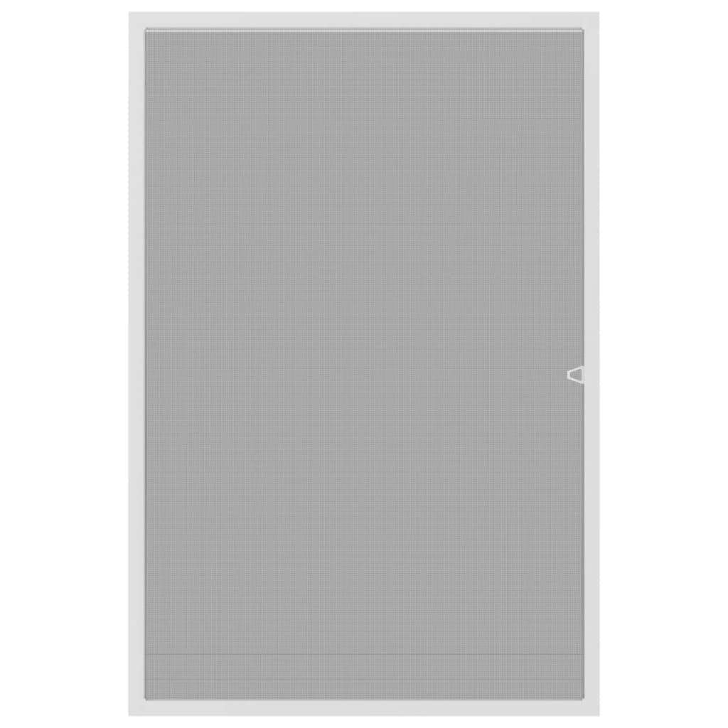 Fenster Weiß 90x120 cm mit Aluminiumrahmen und Fiberglasnetz, zuschneidbar, ohne Bohren, für Schlafzimmer, Wohnzimmer, Balkon, Mückenschutz, Fliegenschutz