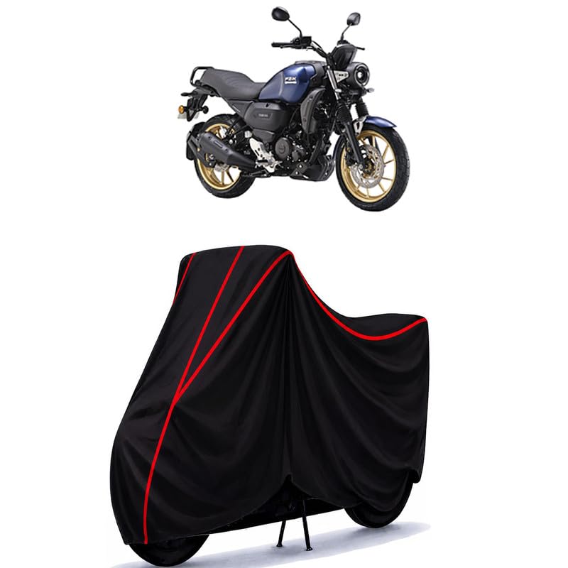 Image of FZ 25 BS6 Water Resistant Bike Cover for All Motorcycles & Rain | Heavy Duty Taffeta Fabric | UV Protection, Dustproof, Scratchproof | All Weather Two Wheeler Body Cover with Elastic Bottom